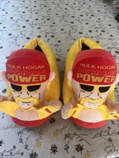 Men's WWE Hulk Hogan Hulkamania NWO Wrestling Plush Character Slippers WWF L