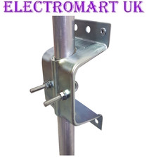 CARAVAN FASCIA TV AERIAL MAST POLE WALL FIXING BRACKET U BOLT CLAMP FOR 1" POLE