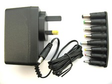 1 AMP 12 VOLT AC/AC MAINS POWER ADAPTOR SUPPLY CHARGER TRANSFORMER (MULTI JACK)