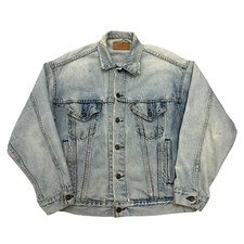 Levi's Denim Trucker Jacket Blue Mens M Red Tab 70507  Vintage Made in USA