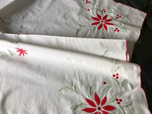 Vintage white cotton red - vintage,