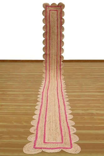 Rug runner jute latest scallop - jute,