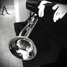 Silver Bb Brass Trumpet with