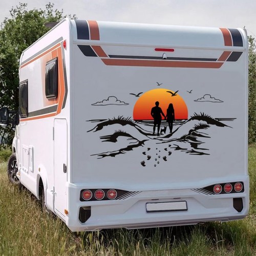 Motorhome stickers beach - motorhome,