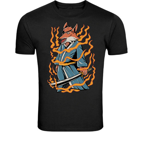 Samurai fox warrior shirt - samurai,