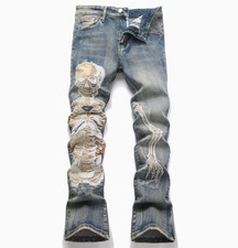 Men's Retro Blue Denim Jeans