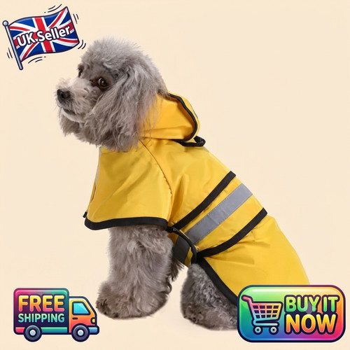 Dog rain jacket with strip - with,