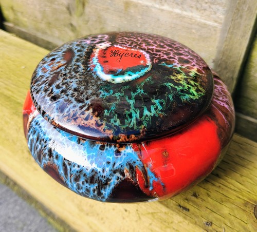 Vibrant red blue - red, brown