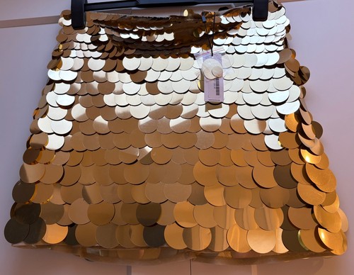 Coast gold disc mini skirt