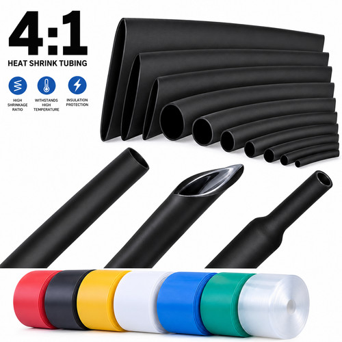 Black heat shrink - black, 4:1