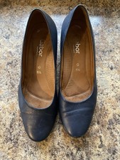 GABOR navy blue leather block