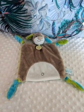 Baby Nat puppy comforter soft toy brown dog blankie Doudou Plush Toy 