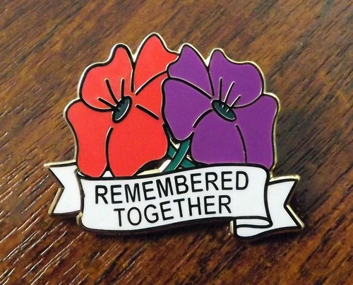 Purple poppy badges - poppy,