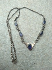 Vintage Sterling Silver Iolite