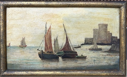 Small antique original oil - antique,