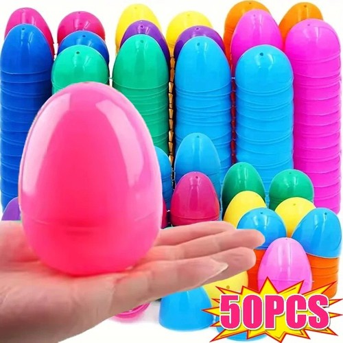 50pcs plastic easter eggs - plastic,