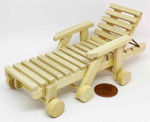 Dolls house sun lounger - dolls,