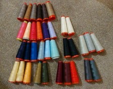 Job Lot Polyester Sewing Thread, Variety Of Colours × 35