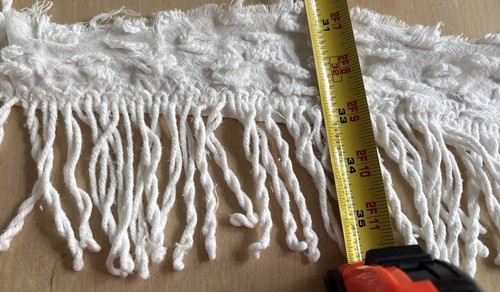 Vintage white cotton chenille - white,