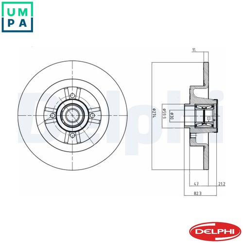Brake disc bg9030rs - brake, for