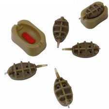 5 PCS/Set Inline Flat Method Feeder Mould Kit Outdoor Carp Fishing Tackle Tool