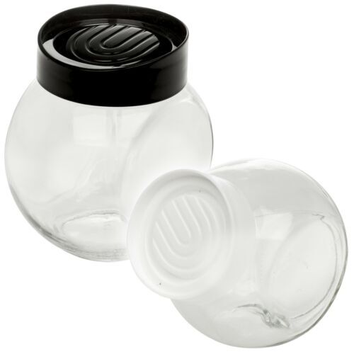Clear glass storage jars with - storage,