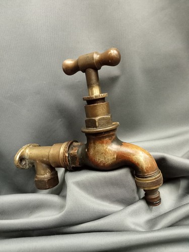 Large aged brass - , tap
