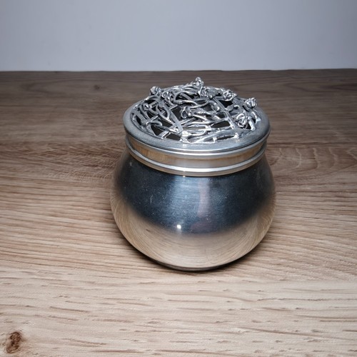 Vintage crown rose pewter - crown,