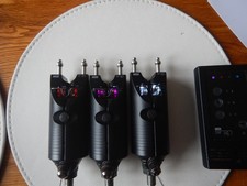 3 x NASH SIREN R1 COMPACT BITE ALARMS + RECEIVER +COVERS