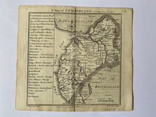 A Map Of Cumberland By Badeslade and Toms 1742