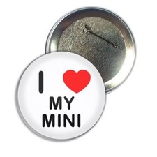 Mini love heart button - my,
