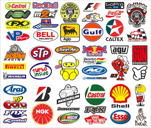 Racing themed stickers - x, 30