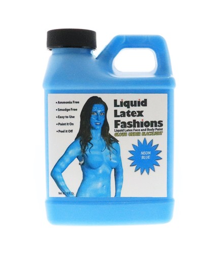 Neon blue liquid latex body - neon,