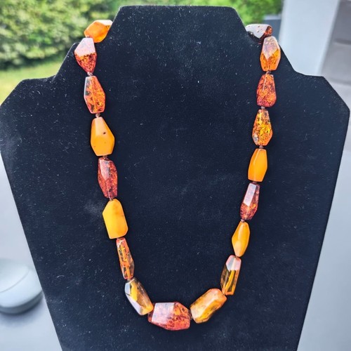 Amber necklace stone - amber,