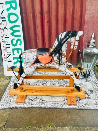 Wooden rocking horse with - rocking,