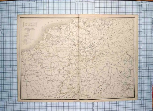 Original old antique print map - original,