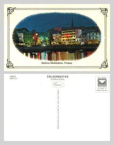 Vintage postcard harbour - vintage,