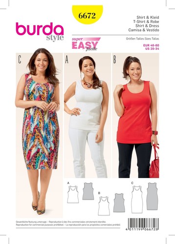 Burda style plus shirt dress - shirt,