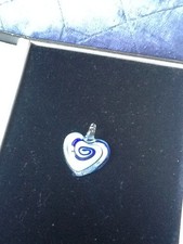 stunning Murano glass heart shape pendant