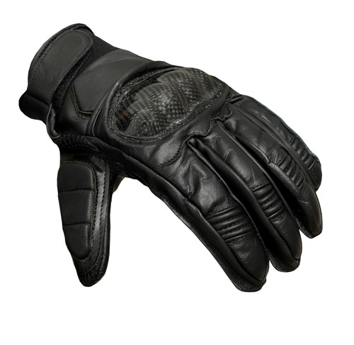 Black leather motorcycle - black,