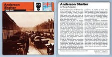 Anderson Shelter - 1940-45 - Life & Times - WW2 Edito-Service SA 1977 Card