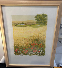 June Wagner - Poppies & Daisies Limited Ed Silk Screen Print - 55/100