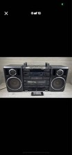 Sharp Cd-x99 Twin Cd Twin Tape Deck Boombox with Remote Tested Working