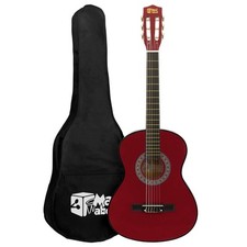 Red 1/4 Classical Guitar by Mad About - Colourful Guitar with Bag
