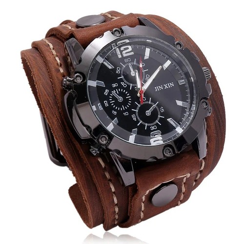 New wide leather watch - wide,