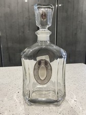 Rare Bormioli Rocco Capitol Glass Decanter whiskey ? - 2 badges 1 = 925 Regal 