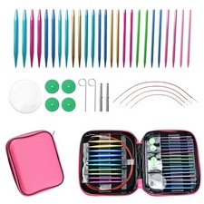 13Pair Starter Knit Pro Metal Circular Interchangeable Knitting Needle 2.75-10MM