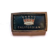 Vintage Hillman Californian Chrome and Enamel Car Badge