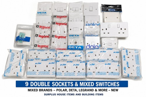Job lot new electrical sockets - lot,