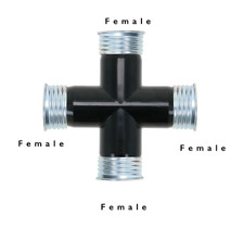 Gas Mask Hose 4 Way Cross